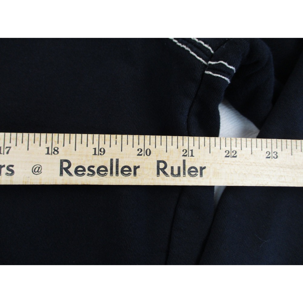 True‎ Religion Hoodie Mens XL Black Big T Pullover Contrast Stitch Utility - Picture 8 of 12